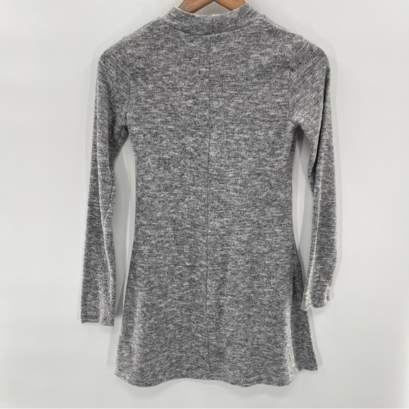 La La Land Heathered Gray Long Sleeve Tunic Top Dress Size Small - Picture 6 of 8